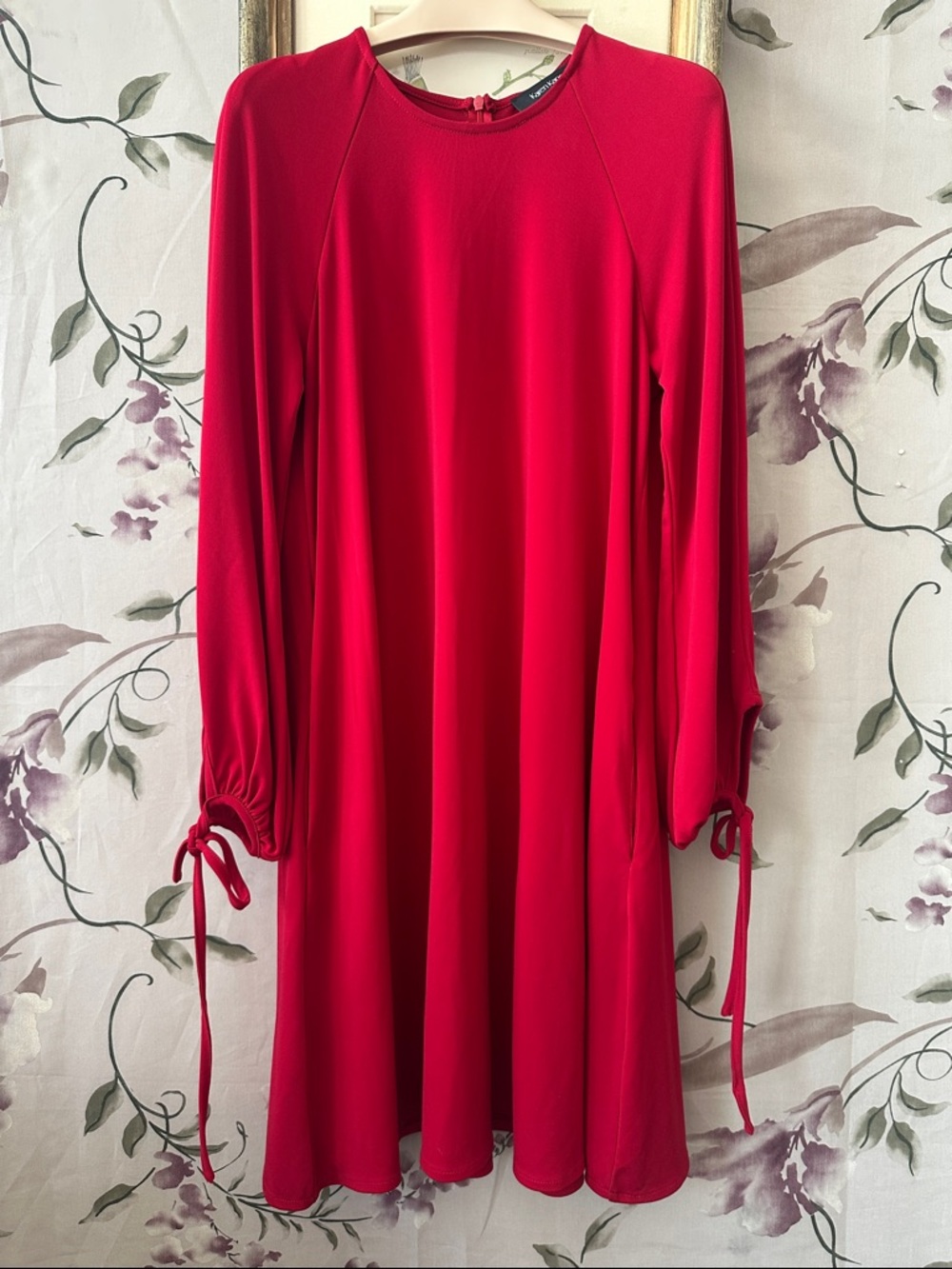 Xs S Little red dress A line Raglan sleeve with wrist tier Relax fit from 1998